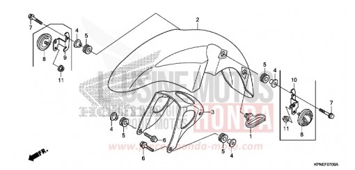 FRONT FENDER GLR1251WHH de 2017